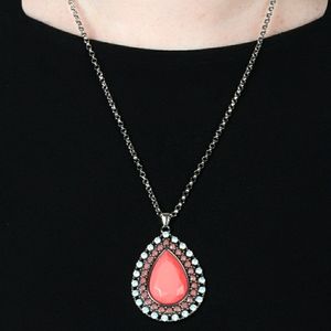 Pink Teardrop Paparazzi Necklace